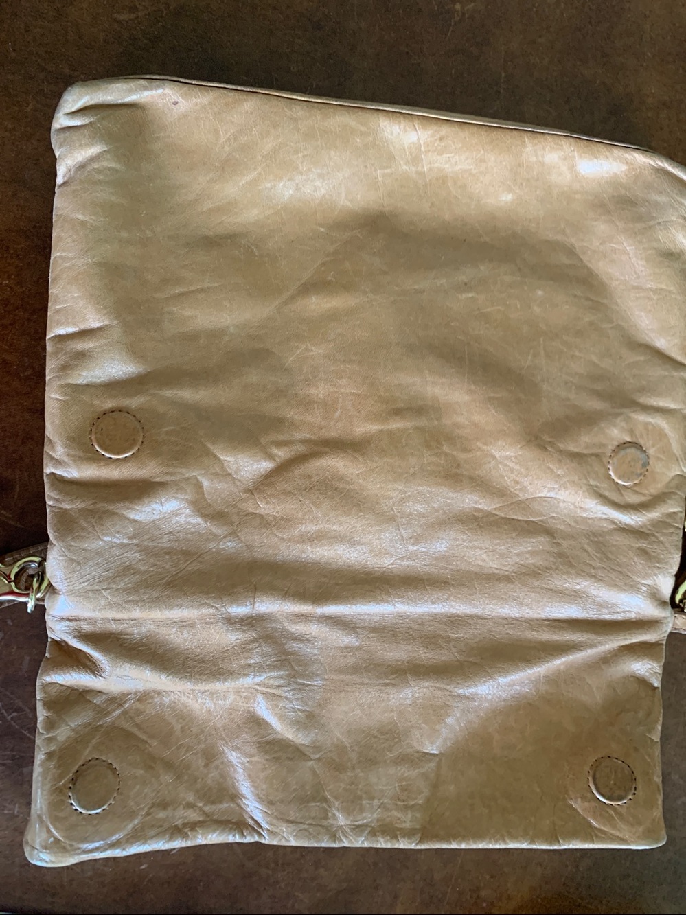 Tory Burch Dena Tan Leather Foldover Bag - Picture 7 of 7
